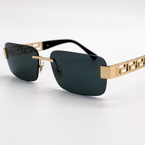 NEW VERSACE SUNGLASSES VE2298 1002/87 GOLD/GRAY WOMEN EYEWEAR VE2298 100287 main image 6